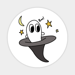 Cute Ghost in Witches Hat, made by EndlessEmporium Magnet